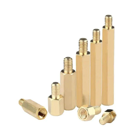 M6 Brass Standoff Screws Kit 40 Pcs Single End Female Threaded Hex Spacers PCB in various lengths and sizes