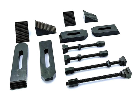 24 Piece Clamp Kit Set M6 For Rotary Tables Milling Tables Face Plates And Vertical Slides With 8 Mm T Slot Compatibility
