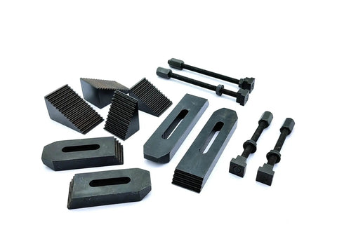 Image of 24 Piece Clamp Kit Set M6 For Rotary Tables Milling Tables Face Plates And Vertical Slides With 8 Mm T Slot Compatibility.