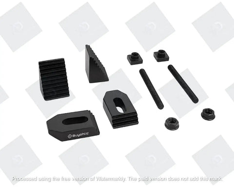 Pro Grade M6 Clamp Kit For 3 In And 4 In Rotary Tables For 75mm And 100mm Setups, includes step blocks and bolts visible