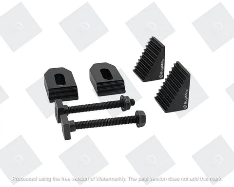 Pro Grade M6 Clamp Kit For 3 In And 4 In Rotary Tables For 75mm And 100mm Setups, Includes Two Step Blocks, Two Tee Bolts, Two Clamps