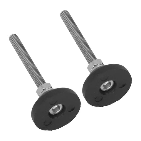 Two M6 adjustable furniture legs with 1.2 inch rubber base levelers support up to 10kg each, providing stable, vibration-free height adjustment