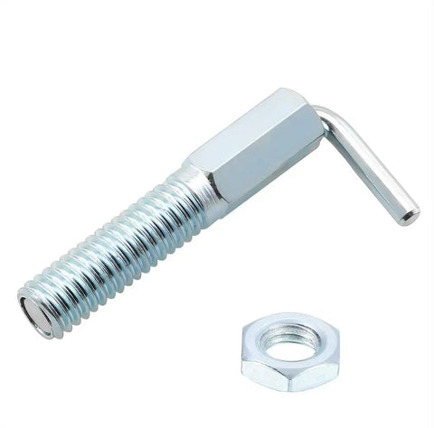 Heavy Duty Two Pack Retractable Indexing Plunger Pin Set M6 Carbon Steel Spring Loaded Latch With Nut For Industrial Equipment And Machinery.