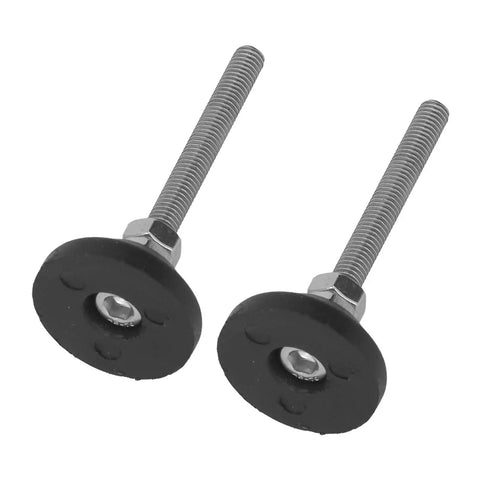 Two piece M6 nylon swivel leveling feet with easy height adjustment reduce wobble and protect floors for furniture