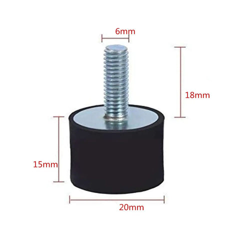 4 Pack M6 Rubber Mounts 6 X 18mm For Shock Absorber Vibration Damping In Cars Boats And Industrial Equipment Anti Vibration Silent Blocks