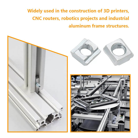 M6 Sliding T Nuts 25 Pcs For 2020 Aluminum Extrusion Tee Slot Nuts 6mm Fits 3D Printer CNC Router European Standard By Qjaiune
