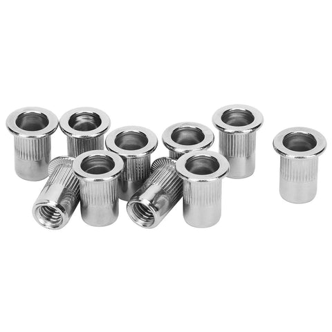 Bulk 50Pcs Blind Rivet Nuts Set M6 Stainless Steel Ribbed Nuts For Automotive Projects Elevators Switches Instruments And Furniture Hardware Accessories Glomora