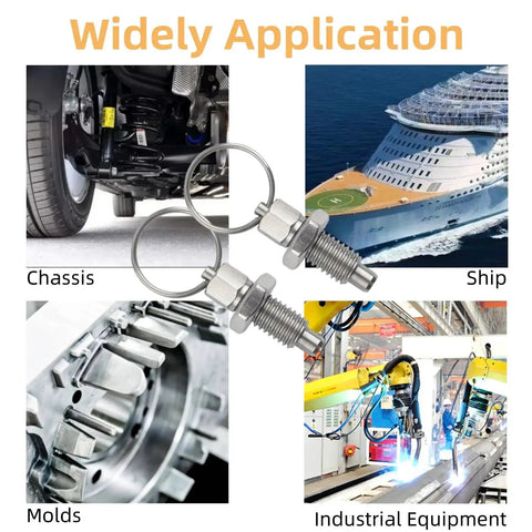 Widely used Six Pack M6 Stainless Steel Pull Ring Indexing Plungers with retractable spring for mechanical projects and equipment.