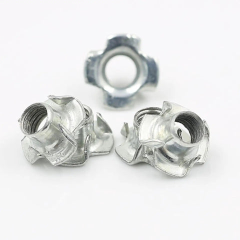 20 Pack M6 T-Nut Steel Insert Fasteners For Wood And Furniture, Easy Installation, Long Lasting, Strong, Secure Joints