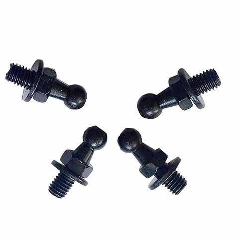 Set Of 4 10mm M6 Ball Stud Bolts For Gas Lift Mounting Brackets And Ball Ended Bonnet Fittings Universal Ball Joint Threaded Ends