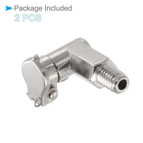 Spring Grease Oil Cup Cap for M6x1 Thread, L Shape Oil Container Oiler, nickel-plated drip cap for lathe machine lubrication, 2 pcs