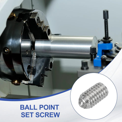 20 Pcs M6x10mm Ball Point Set Screws 304 Stainless Steel With Hex Socket Spring Ball Point Grub Screws in industrial machine use