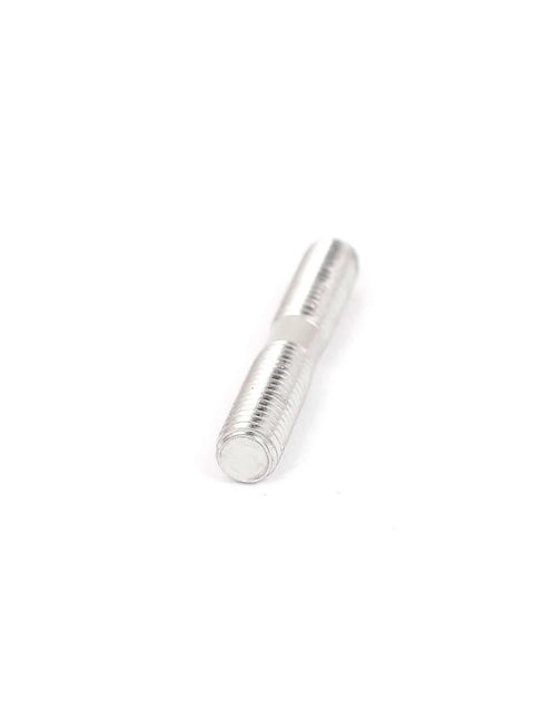 M6x40mm 304 Stainless Steel Double End Threaded Stud Screw Bolt 5Pcs, close-up view of metallic bolt