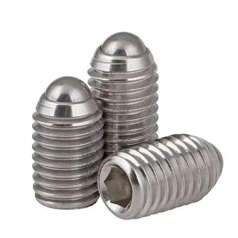 M8 20mm Long Stainless Steel Ball Plunger / Hex Head - VXB Ball Bearings