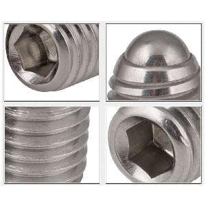 M8 20mm Length - Stainless Steel Ball Plunger / Hex Head