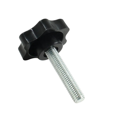 Set Of 2 M8 X 40mm Star Hand Knobs Plastic Hex Shaped Clamping Knobs for Tightening Screws, side view of one knob