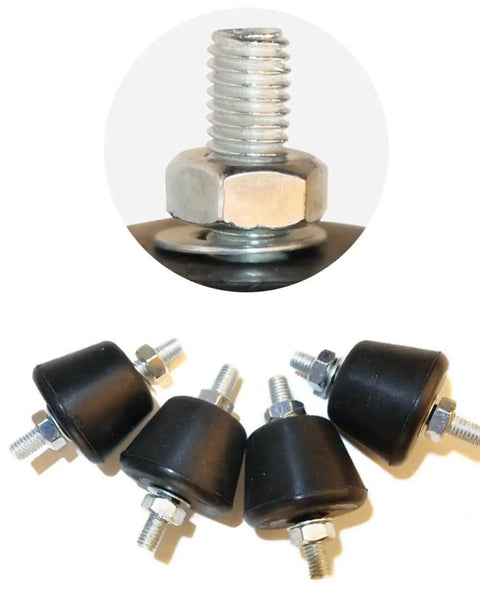 Anti Vibration Mounting Pads Set M8 Damping Silenblocks With Nuts And Washers showing close-up of rubber and steel construction
