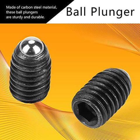 10pcs M8 Carbon Steel Ball Screws, Spring Plunger Hexagonal Socket Visible