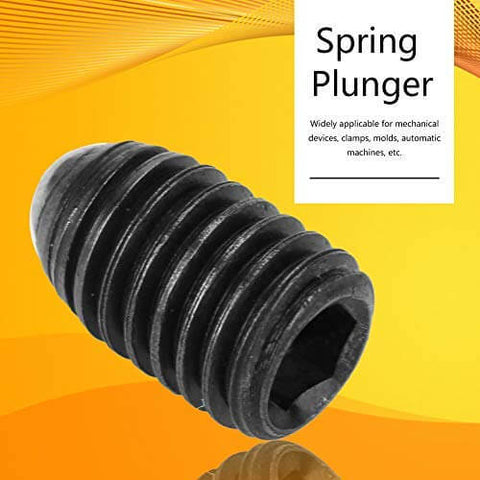 ✝️ 10pcs M8 Carbon Steel Ball Screws, Spring Plunger Set, Hexagonal Socket Ball Plunger M8 x 12 shown on orange background