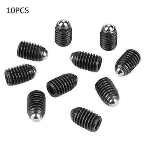 10pcs M8 Carbon Steel Ball Screws, Spring Plunger Set, Hexagonal Socket Ball Plunger M8 x 12 Screws Fastening Parts
