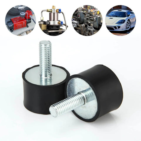 Eight 8-piece M8 rubber anti-vibration isolator mounts for air compressors, garage motors, diesel engines, and generators, 30x20mm size.