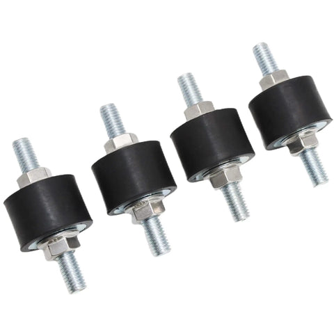 M8 Rubber Mounts Anti Vibration Isolators 30x20mm Cylindrical Vibration Isolation Mounts For Air Compressors Motors Diesel Engines Four Pack With Eight Lock Nuts
