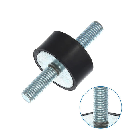 Durable M8 rubber vibration isolators, 30x15mm with 22mm thread length, deliver strong shock absorption