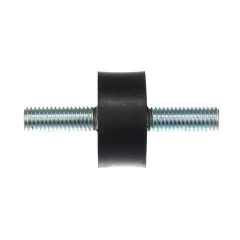 Side view of a durable M8 rubber vibration isolator, 30x15mm with 22mm thread length, used to cushion mounts in compressors and engines.
