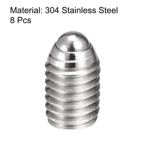 Ball Point Set Screws M8 x 12mm 304 Stainless Steel Ball Plunger Hex Socket Drive showcasing one screw