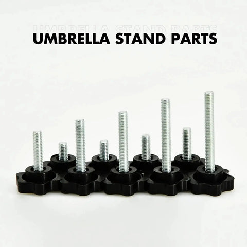 M8 Clamping Screw Knob Set With 27 Thread Star Knobs Plastic Hex Shaped Clamping Handles for umbrella base replacement
