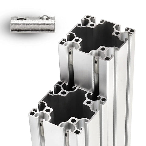 24 Pack Roll In Spring Loaded M8 T Nuts For 4040 Aluminum Extrusion, Half Round Roll In T Slot Nuts shown with aluminum frame