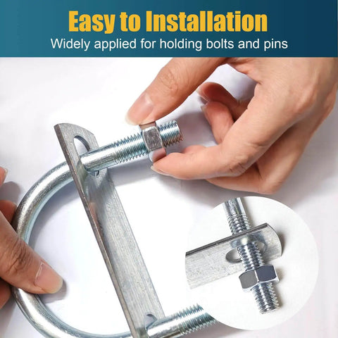 Two Sets M8 U Bolts With Washers And Nuts Two Inch Wide Heavy Duty Galvanized Carbon Steel Round U Bolts installation view