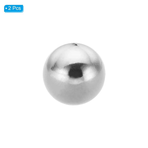M8x25mm Ball Nut Knobs 2 Pack in 304 Stainless Steel, smooth finish, round screw cap cover for lighting, machinery, DIY decor, silver