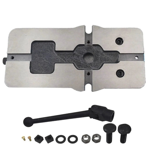 High Precision Machinist Vise 3 In By 2.95 In For CNC Milling Machines Without Base Clamp, top view with attachments visible