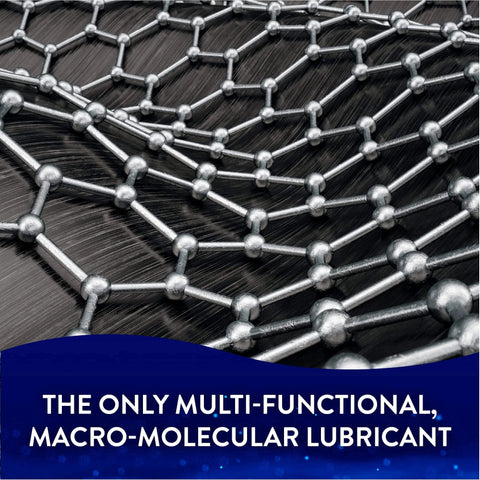 Close-up of macro-molecular structure representing AtomLube Ultra Heavy Duty Red Grease, waterproof & high temp lubricant.