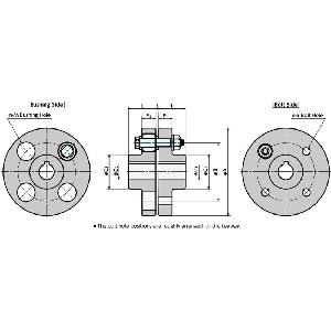 Made in Japan FCL-125 NBK Flexible Flanged Shaft Coupling - VXB Ball Bearings