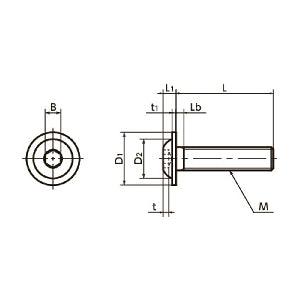 Made in Japan SFB-M8-12 NBK Socket Button Head Cap Screws with Flange Pack of 20 - VXB Ball Bearings