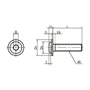 Made in Japan SFBS-M4-8 NBK Socket Button Head Cap Screws - Flange Pack of 20