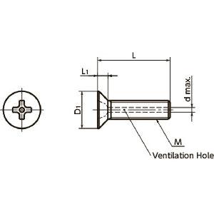 Made in Japan SVFS-M2-3 NBK Cross Recessed Flat Head Machine Vacuum Vented Screws with Ventilation Hole Pack of 10 - VXB Ball Bearings