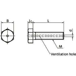 Made in Japan SVHS-M3-6 NBK Hexagon Head Bolts with Ventilation Hole- 10 Vacuum Vented screws - VXB Ball Bearings