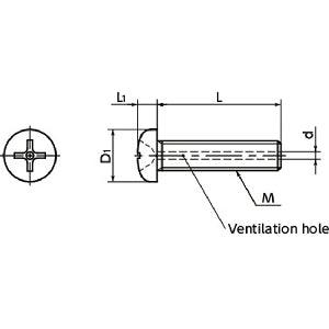 10-Pack Made in Japan SVPS-M5-20 NBK Phillips Cross Recessed Pan Head Machine Vacuum Vented Screw - Ventilation Hole