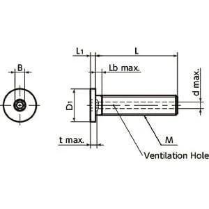 Made in Japan SVSHS-M3-8 NBK 3mm Socket Head Cap Vacuum Vented Screws - Ventilation Hole - Special Low Profile Pack of 20