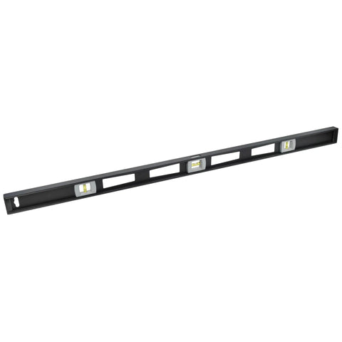 Magnetic 48 Inch Aluminum I Beam Level With Strong Magnetic Edge And Replaceable Vials For Precise Framing Cabinetry And Installation On Job Sites Built For Professionals With A Rugged Aluminum Frame And Easy Readouts