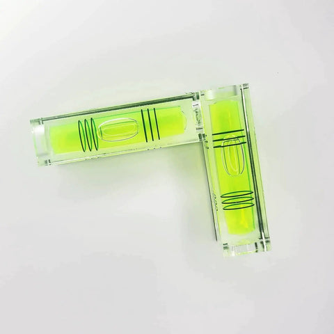 Magnetic Mini Bubble Level Tool Set 2 Inch Pocket Level With Three Line Grid High Precision Square Scope Dual Pack