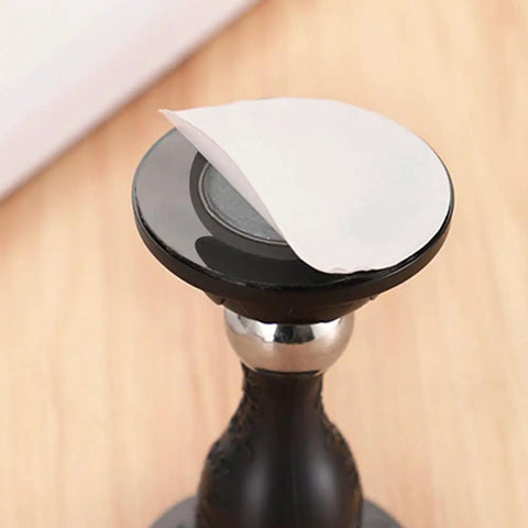 Close-up of Stainless Steel Door Clip Set 2 Pack Drill Free Door Stopper Screws with magnetic layer visible on top.