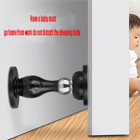 Stainless Steel Door Clip Set 2 Pack Drill Free Door Stopper Screws With Magnetic Attraction Silent Door Handle Protectors And Wall Guard For Home Studio White