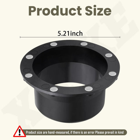 4-inch magnetic dust collection connector with dust-control flex cuff, black plastic flange for woodworking shop vacuum hoses