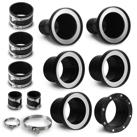 Amazon MAG-SET13 Magnetic Dust Collection kit: 4-in and 2.5-in rubber couplers, steel ring port receivers, hose clamps