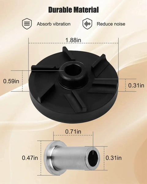 Magnetic Impeller And Bearing Housing Kit For CRATHCO D25 D255 D35 D355 D15 D155 Pumps Replacement Standard Magnetic Impeller And Bearing Sleeve 3 Pack Contactless Drive Technology Reducing Wear Leakage And Maintenance