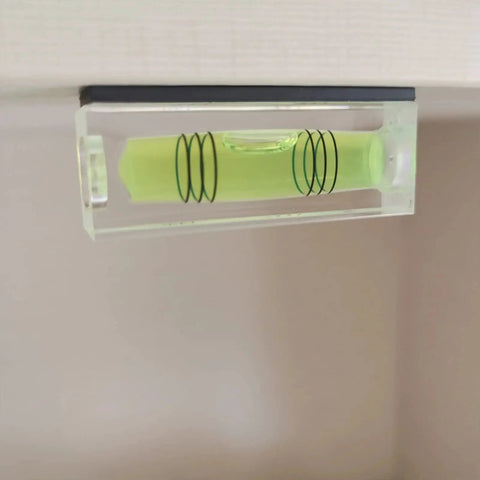 Magnetic Mini Bubble Level Tool Set 2 Inch Pocket Level With Three Line Grid High Precision Square Scope installed under surface.
